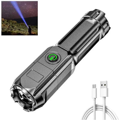 Flashlight Strong Light Rechargeable Zoom elwady1