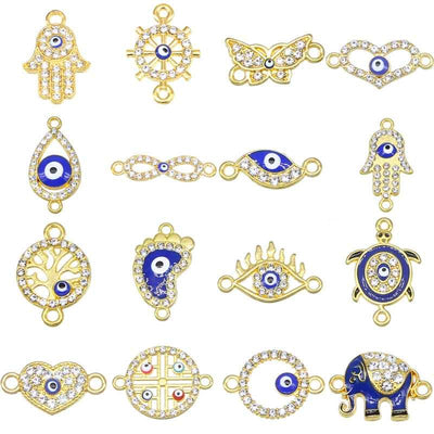 lucky eye pendant 16 types 6 pieces  eyes Diy jewelry accessories elwady1