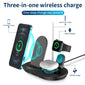 Fast Wireless Charger 3 in 1 15W Qi Charging Dock Station For iPhone elwady1