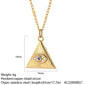 Blue Eye Pendant Long Stainless Steel Gold Color Chain elwady1